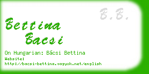 bettina bacsi business card