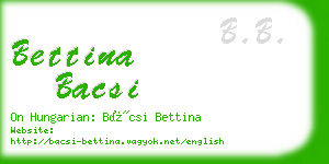 bettina bacsi business card